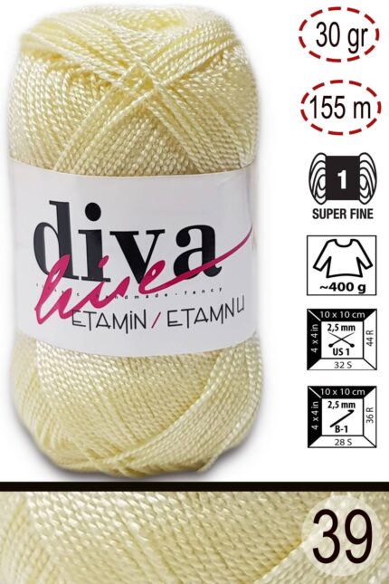 Diva Etamin 39 Platin sarı ( 10 lu Paket )