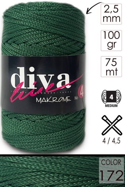 Diva Makrome İpi Kalın (No:4) 172 ( 6 lı Paket )