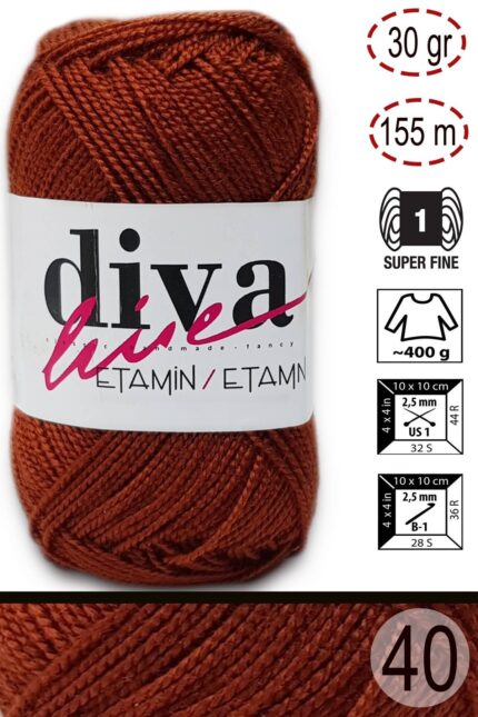 Diva Etamin 40 Tarçın ( 10 lu Paket )