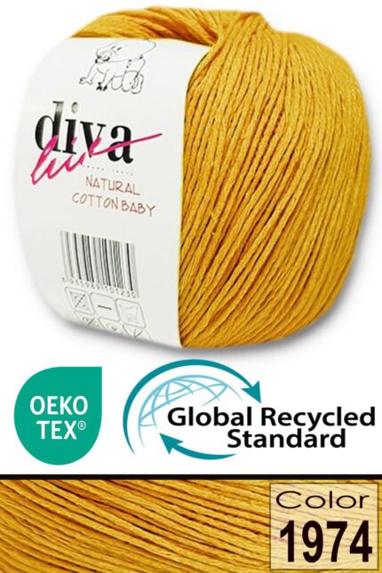 Diva Natural Cotton Baby 1974 Hardal (10 lu Paket)