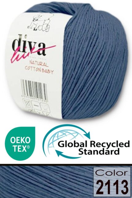 Diva Natural Cotton Baby 2113 İndigo (10 lu Paket)