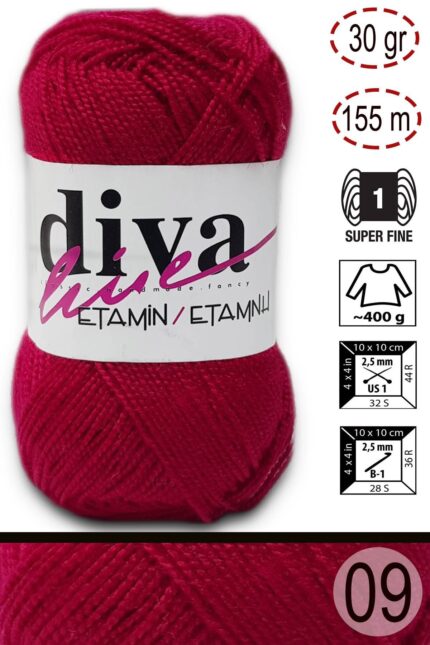 Diva Etamin 09 Açık fuşya ( 10 lu Paket )