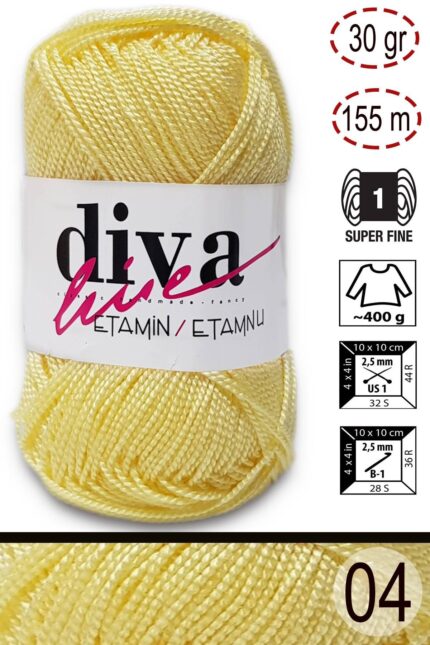 Diva Etamin 04 Bebe sarı ( 10 lu Paket )