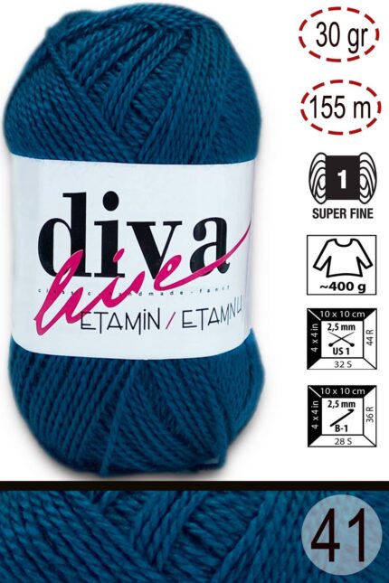 Diva Etamin 41 Petrol ( 10 lu Paket )