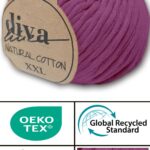 Diva Natural Cotton XXL 60 Mürdüm (4 lü Paket)