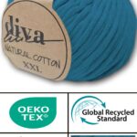 Diva Natural Cotton XXL 10328 Petrol (4 lü Paket)