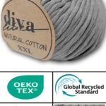 Diva Natural Cotton XXL 194 Orta Gri (4 lü Paket)