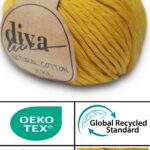 Diva Natural Cotton XXL 2123 Sarı (4 lü Paket)