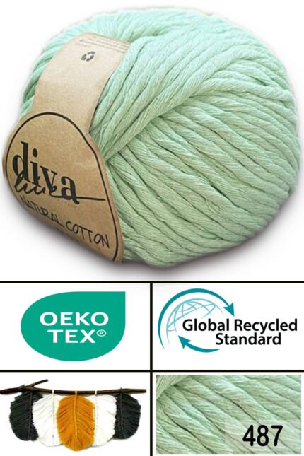 Diva Natural Cotton XXL 487 Su Yeşili (4 lü Paket)