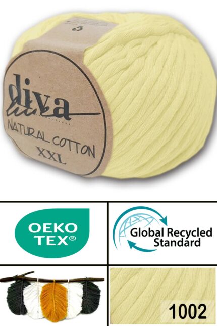 Diva Natural Cotton XXL 1002 Soft Sarı (4 lü Paket)