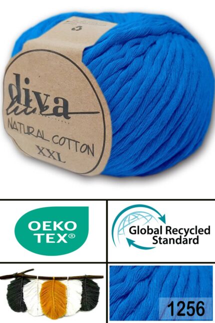 Diva Natural Cotton XXL 1256 Mavi (4 lü Paket)