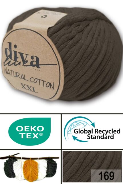 Diva Natural Cotton XXL 169 Koyu Vizon (4 lü Paket)