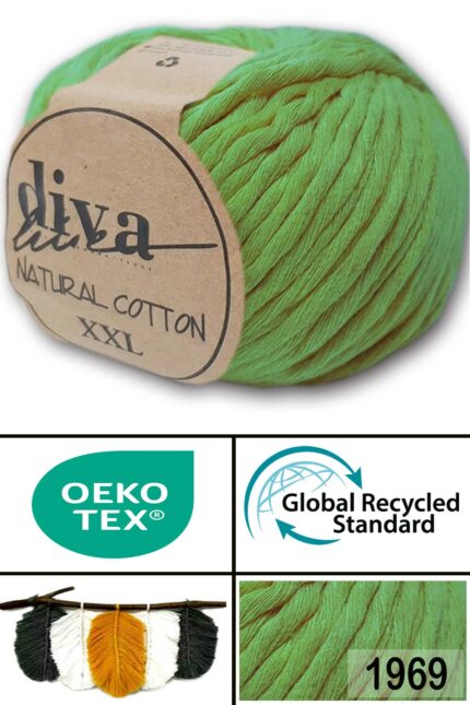 Diva Natural Cotton XXL 1969 Elma Yeşili (4 lü Paket)