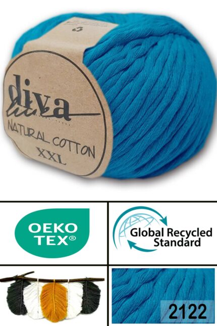 Diva Natural Cotton XXL 2122 Okyanus (4 lü Paket)