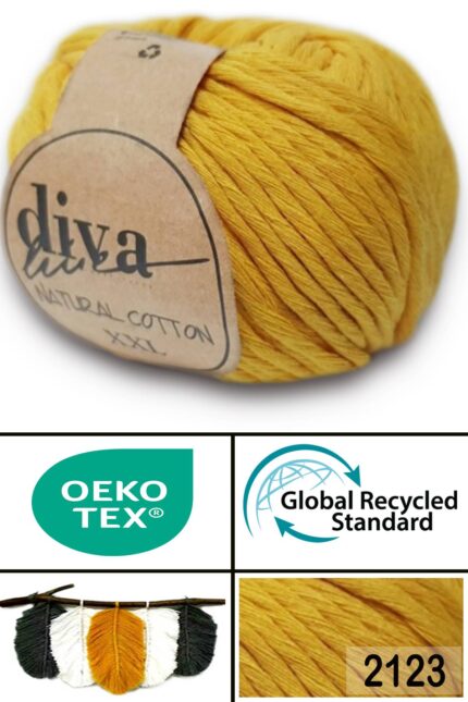 Diva Natural Cotton XXL 2123 Sarı (4 lü Paket)