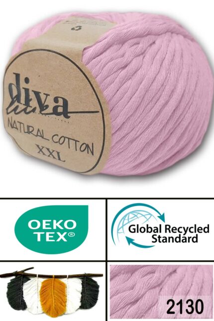 Diva Natural Cotton XXL 2130 Toz Pembe (4 lü Paket)