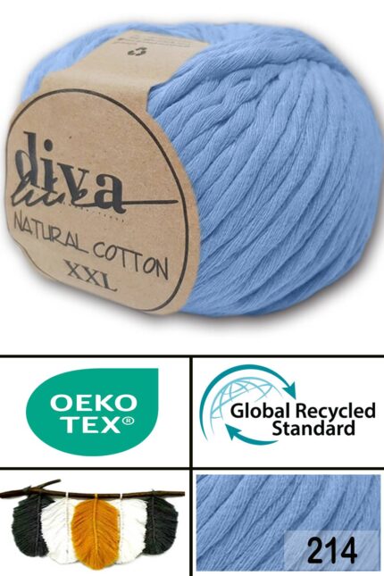 Diva Natural Cotton XXL 214 Bebe Mavi (4 lü Paket)