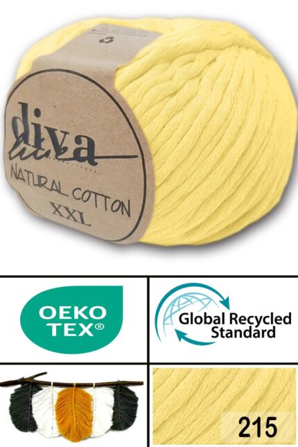 Diva Natural Cotton XXL 215 Bebe Sarı (4 lü Paket)
