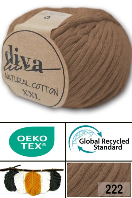 Diva Natural Cotton XXL 222 Sütlü Kahve (4 lü Paket)