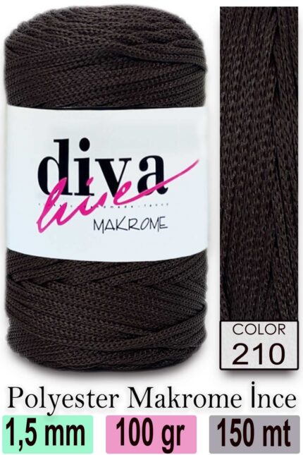 Diva Makrome İpi 210 ( 6 lı Paket )