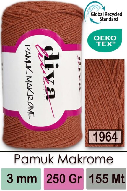 Diva Pamuk Makrome 1964 Tarçın ( 4 lü Paket)