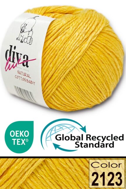 Diva Natural Cotton Baby 2123 Sarı ( 10 lu Paket)