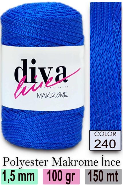Diva Makrome İpi 240 ( 6 lı Paket )