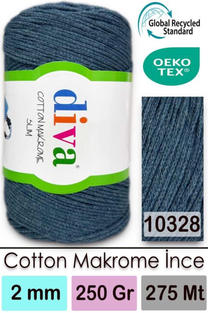 Diva Cotton Makrome İnce 10328 Petrol ( 4 lü Paket )
