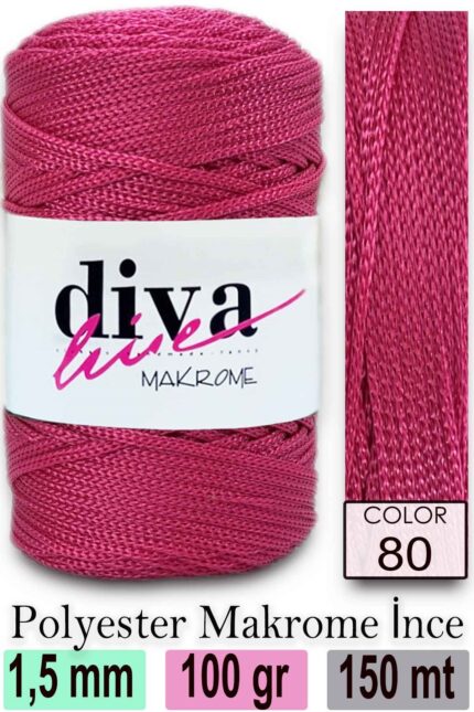 Diva Makrome İpi 80 ( 6 lı Paket )