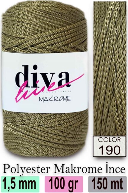 Diva Makrome İpi 190 ( 6 lı Paket )