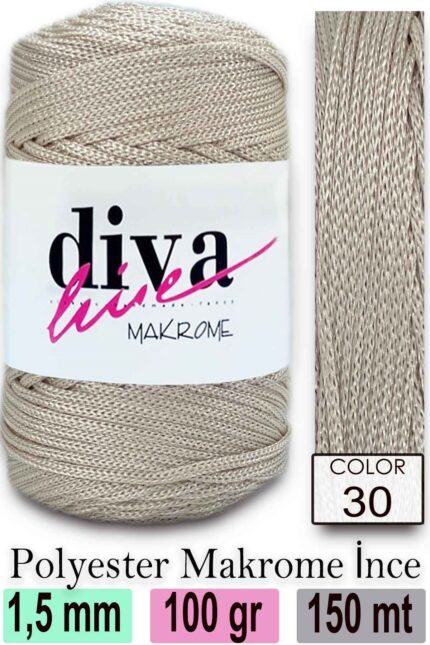 Diva Makrome İpi 30 ( 6 lı Paket )
