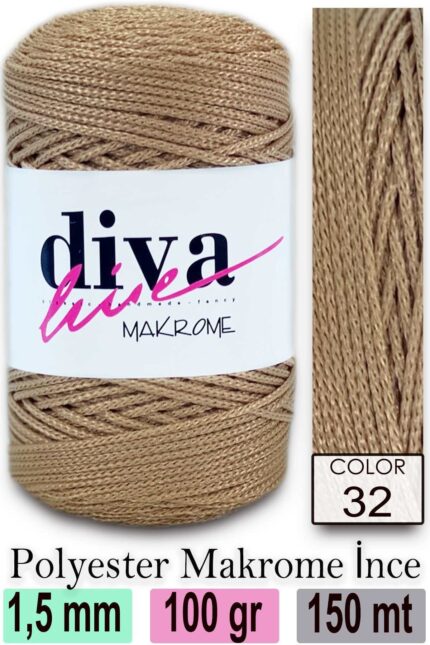 Diva Makrome İpi 32 ( 6 lı Paket )