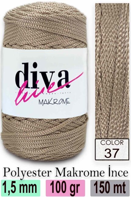 Diva Makrome İpi 37 ( 6 lı Paket )