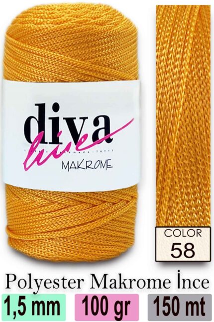 Diva Makrome İpi 58 ( 6 lı Paket )