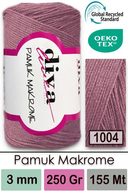 Diva Pamuk Makrome 1004 Açık Somon ( 4 lü Paket)