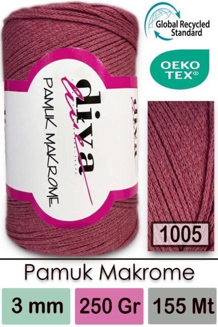 Diva Pamuk Makrome 1005 Koyu Somon ( 4 lü Paket)