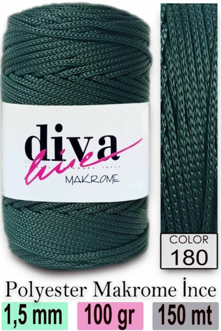 Diva Makrome İpi 180 Ördek Başı ( 6 lı Paket )