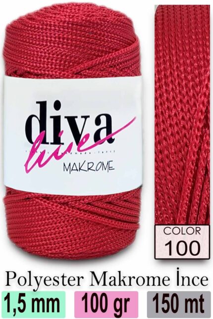 Diva Makrome İpi 100 ( 6 lı Paket )