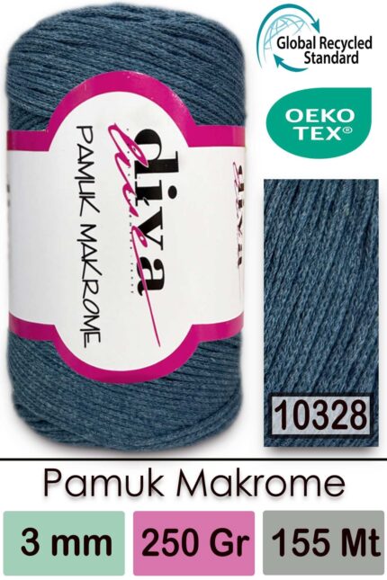 Diva Pamuk Makrome 10328 Petrol ( 4 lü Paket)