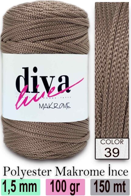 Diva Makrome İpi 39 ( 6 lı Paket )