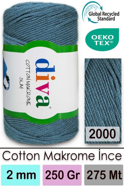 Diva Cotton Makrome İnce 2000 ( 4 lü Paket )