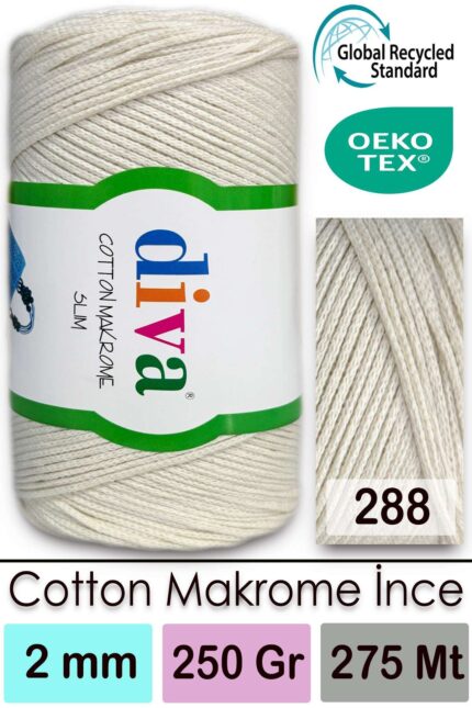 Diva Cotton Makrome İnce 288 Kemik ( 4 lü Paket )