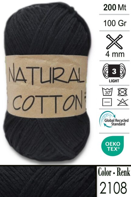 Diva Natural Cotton 2111 Siyah (5 li Paket)