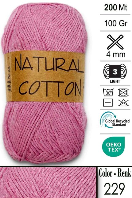 Diva Natural Cotton 229 Pembe (5 li Paket)