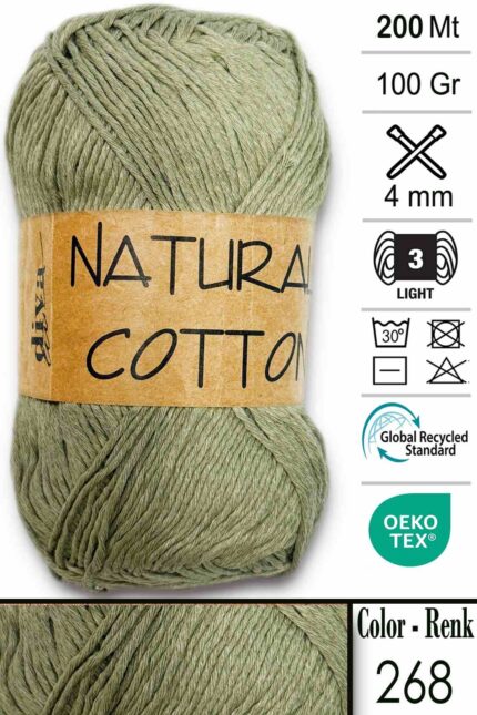 Diva Natural Cotton 268 Zehir Yeşili (5 li Paket)