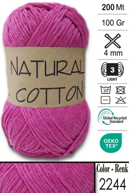 Diva Natural Cotton 2244 Koyu Pembe (5 li Paket)