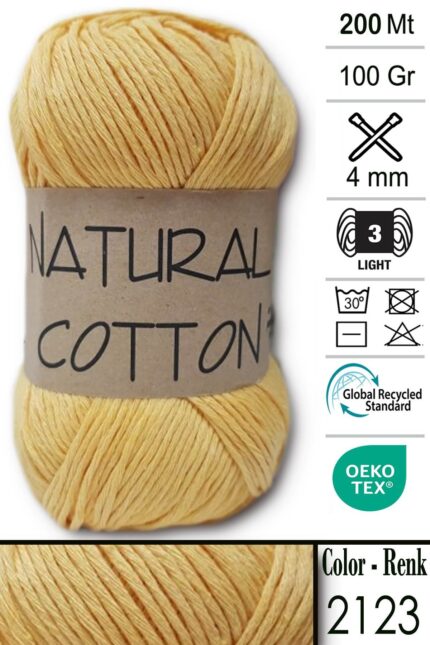 Diva Natural Cotton 2123 Sarı (5 li Paket)