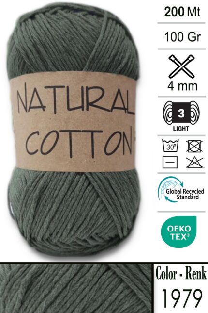 Diva Natural Cotton 1979 Haki (5 li Paket)