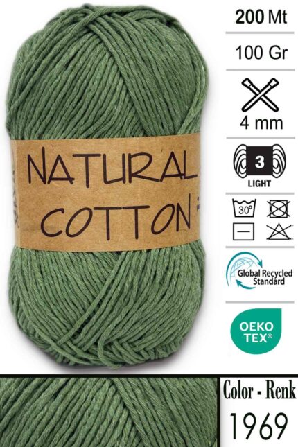 Diva Natural Cotton 1969 Elma Yeşili (5 li Paket)