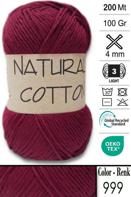 Diva Natural Cotton 999 Bordo (5 li Paket)